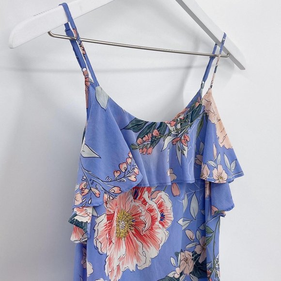 SOLD Yumi Kim Floral Rainforest Peri Rise Shine Blouse - Picture 2 of 9